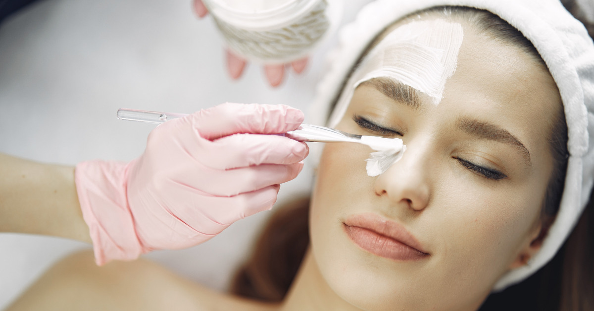 someone getting a facial someone getting a facial
