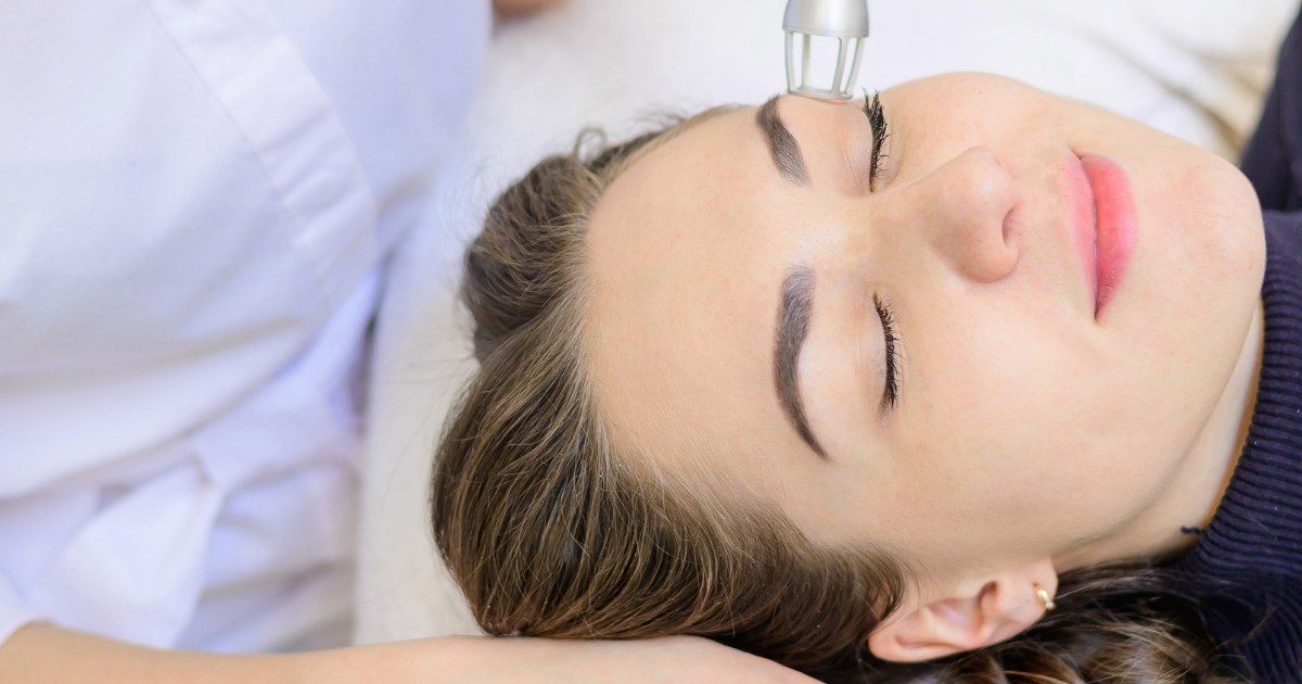 someone getting co2 laser treatment around the eye someone getting co2 laser treatment around the eye
